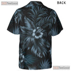 Luxury Black Palm Leaf Print Hawaiian Shirt Men Women Summer Fashion Top