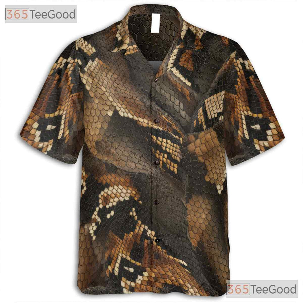 Luxury Python Snake Skin Hawaiian Shirt Unisex Reptile Aloha Beachwear