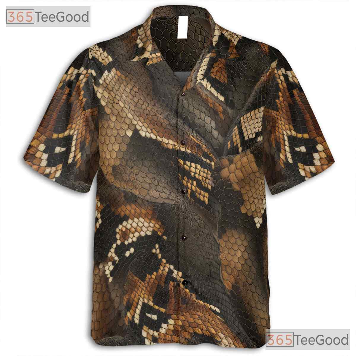 Luxury Python Snake Skin Hawaiian Shirt Unisex Reptile Aloha Beachwear
