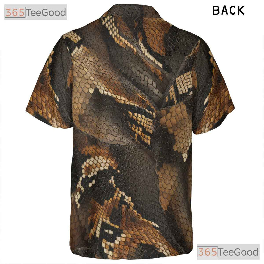 Luxury Python Snake Skin Hawaiian Shirt Unisex Reptile Aloha Beachwear