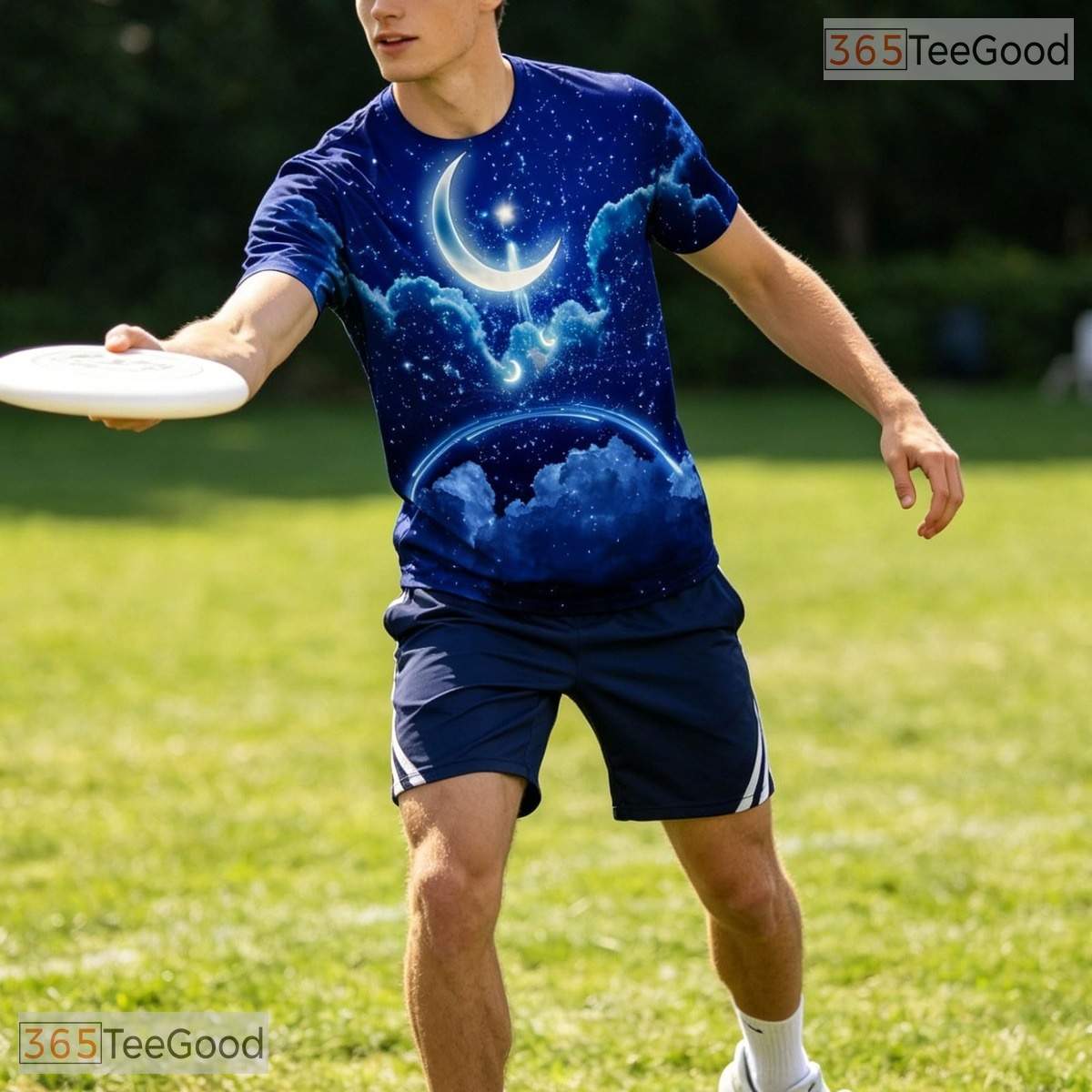 Vivid Blue Ocean Wave Illusion Graphic 3D Printed Casual Unisex T-Shirt Tops