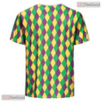 Vibrant Mardi Gras Party Costume Novelty Graphic 3D Printed Casual Unisex T-Shirt Top