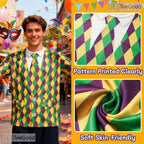 Vibrant Mardi Gras Party Costume Novelty Graphic 3D Printed Casual Unisex T-Shirt Top