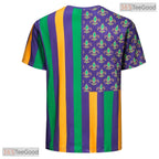 Colorful Mardi Gras Party Costume Novelty Graphic 3D Printed Casual Unisex Tee Shirt