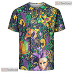 Mardi Gras Festive Costume Novelty Graphic 3D Printed Casual Unisex Tee Shirt Styles