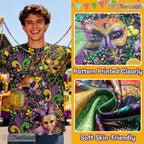 Mardi Gras Festive Costume Novelty Graphic 3D Printed Casual Unisex Tee Shirt Styles