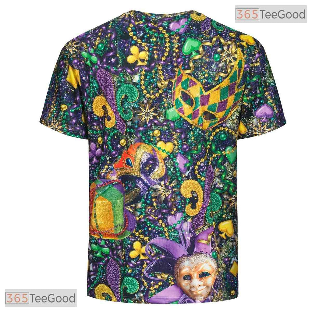 Mardi Gras Festive Costume Novelty Graphic 3D Printed Casual Unisex Tee Shirt Styles
