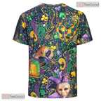Mardi Gras Festive Costume Novelty Graphic 3D Printed Casual Unisex Tee Shirt Styles