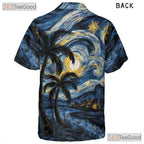 Men's Van Gogh Starry Night Hawaiian Shirt - Tropical Palm Beach Artwear