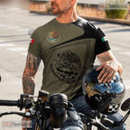 Metallic Tan Funny Graphic 3D Novelty Printed Casual Adult Tee Shirt Unisex