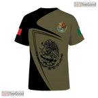 Metallic Tan Funny Graphic 3D Novelty Printed Casual Adult Tee Shirt Unisex