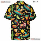 Mexican Fiesta Cactus Sombrero Pinata Hawaiian Tee Men Women Summer Party Top