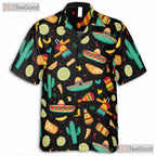Mexican Fiesta Cactus Sombrero Pinata Party Hawaiian Shirt Unisex Outfit Top