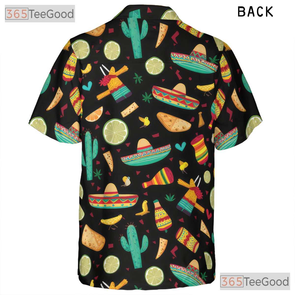 Mexican Fiesta Cactus Sombrero Pinata Party Hawaiian Shirt Unisex Outfit Top