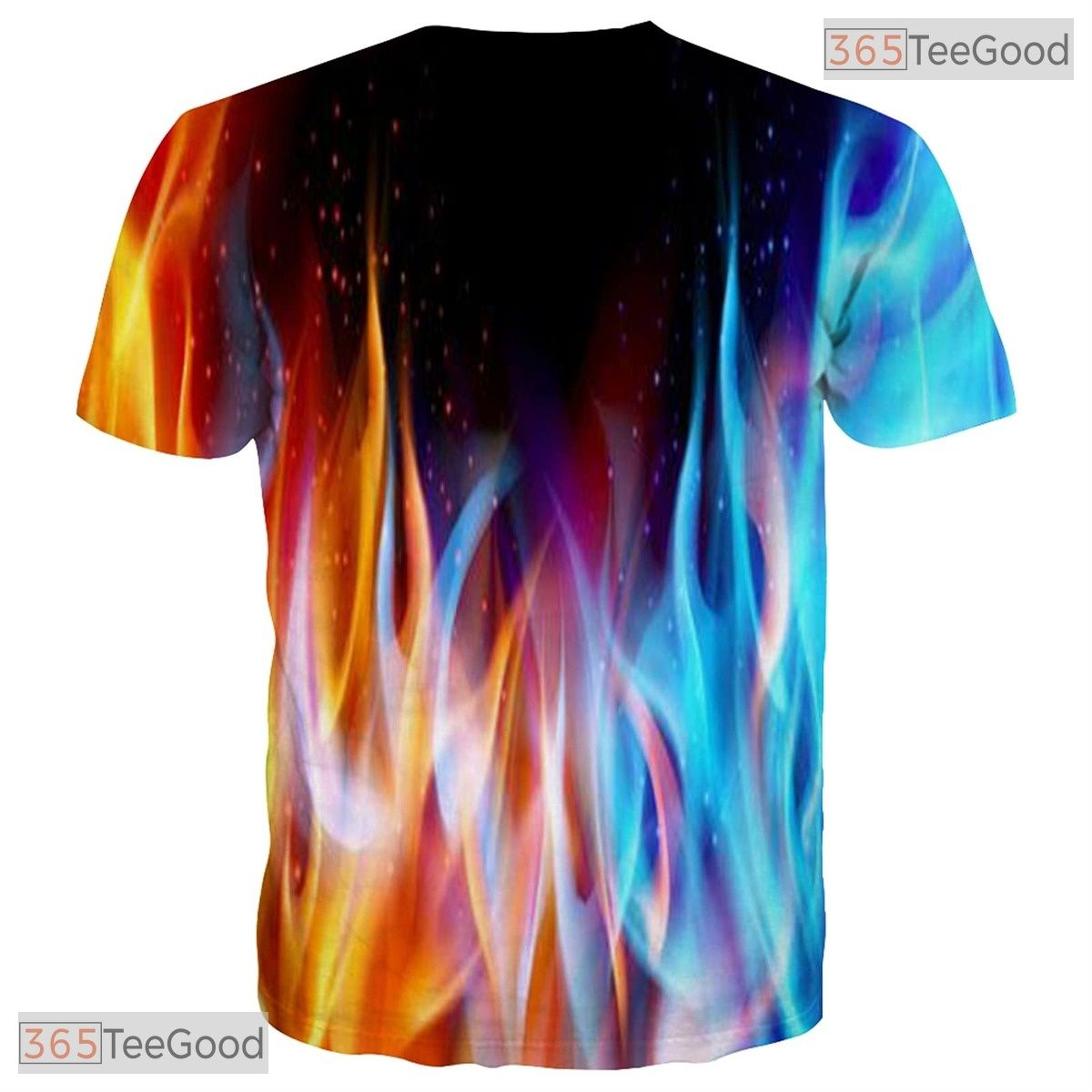 Bright Orange Abstract Splash Graphic 3D Printed Casual Unisex T-Shirt Styles
