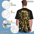 Retro Microphone Music Graphic 3D Pattern Printed Casual Unisex Tee Shirt Styles