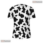 Abstract Liquid Milk Lines Pattern Art 3D Printed Casual Unisex T-Shirt Tops