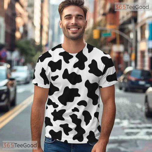 Abstract Liquid Milk Lines Pattern Art 3D Printed Casual Unisex T-Shirt Tops