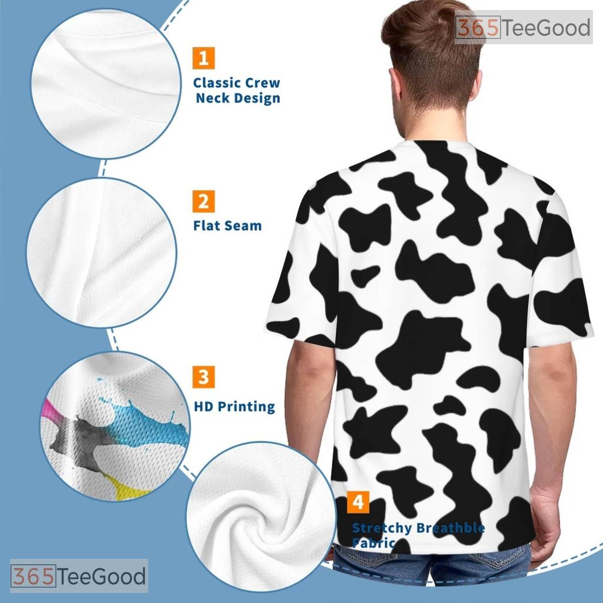 Abstract Liquid Milk Lines Pattern Art 3D Printed Casual Unisex T-Shirt Tops