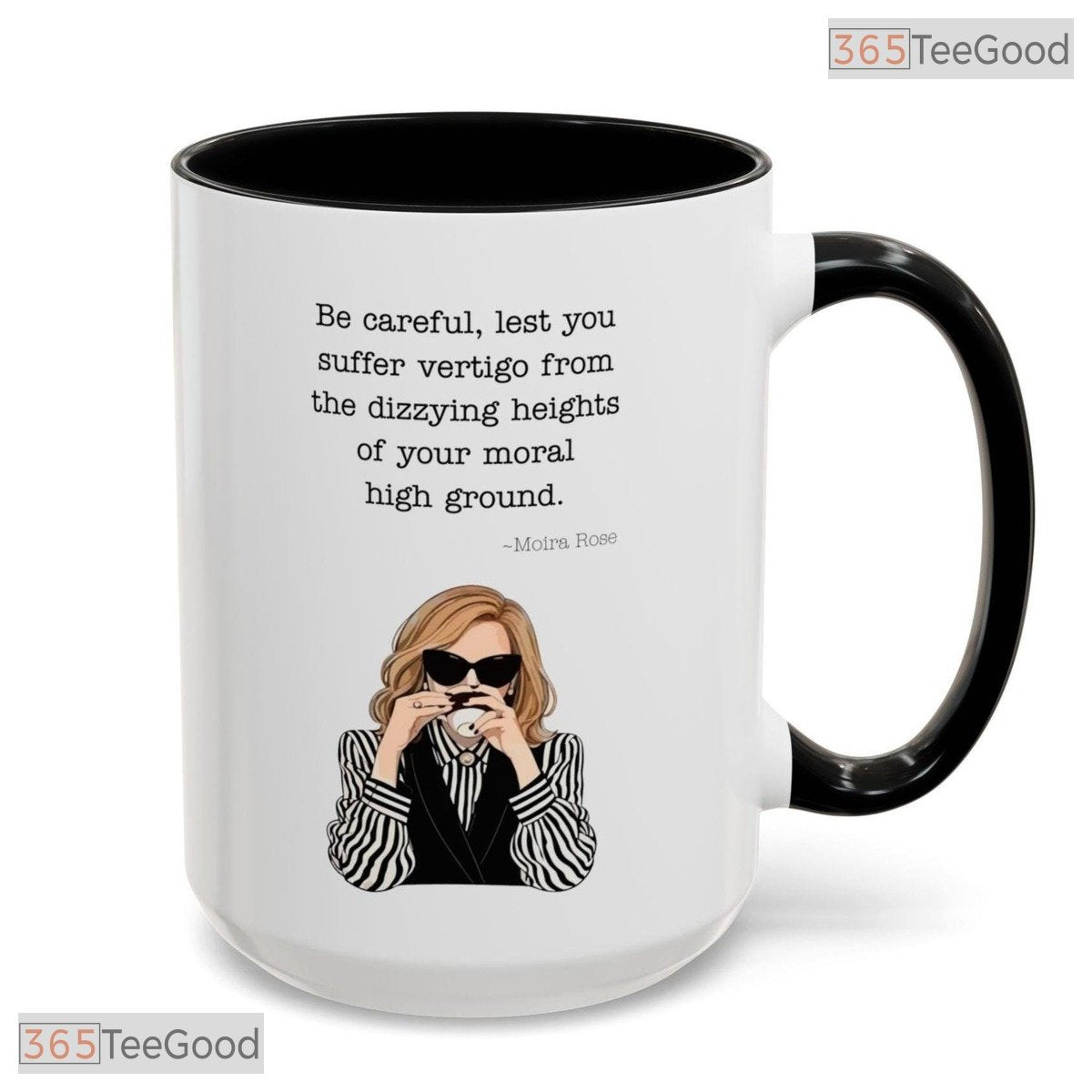 Sarcastic Pop Culture Quote Mug - Black And White Comedic Television Ceramic Accent Mug