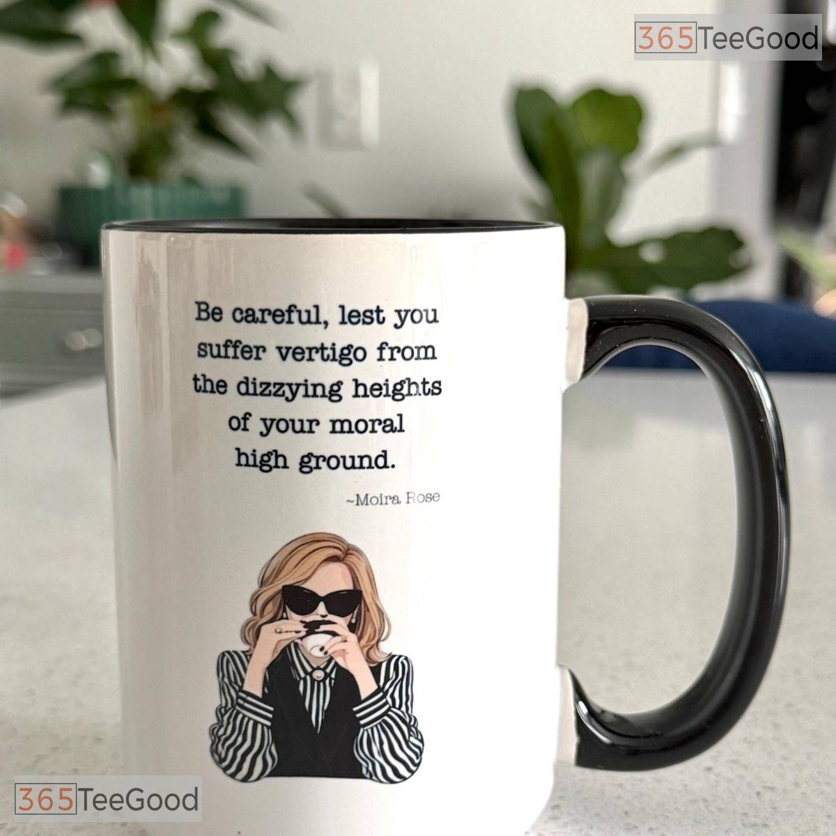 Sarcastic Pop Culture Quote Mug - Black And White Comedic Television Ceramic Accent Mug