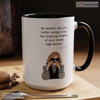 Sarcastic Pop Culture Quote Mug - Black And White Comedic Television Ceramic Accent Mug