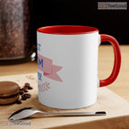 Best Mom Ever Pink Banner Mother's Day Gift Two Tone Ceramic Accent Mug For Women