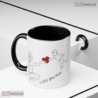 Mom Pitcher Illustration Mother's Day Gift Two Tone Premium Ceramic Accent Coffee Mug