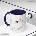 Mom Pitcher Illustration Mother's Day Gift Two Tone Premium Ceramic Accent Coffee Mug