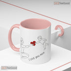 Mom Pitcher Illustration Mother's Day Gift Two Tone Premium Ceramic Accent Coffee Mug