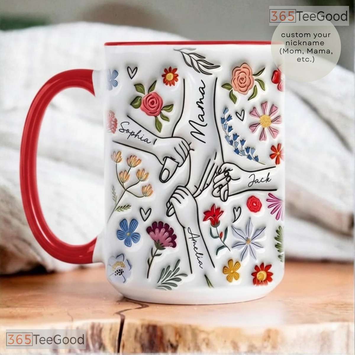 Personalized Mom Mug With Kids Names - Custom Mother's Day Gift From Children Mug