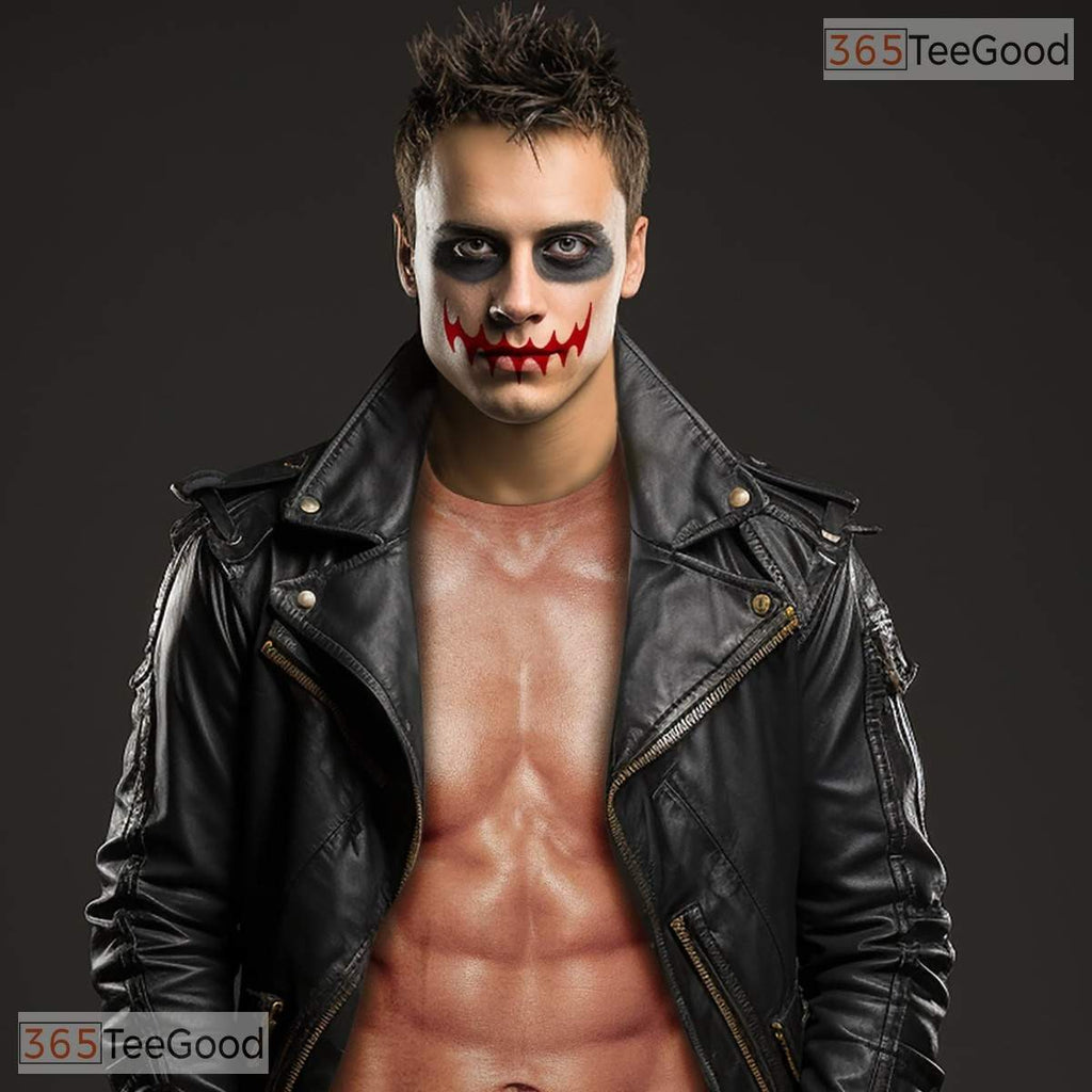 Realistic Fake Abs Muscle Chest Costume Novelty 3D Printed Casual Unisex Tee