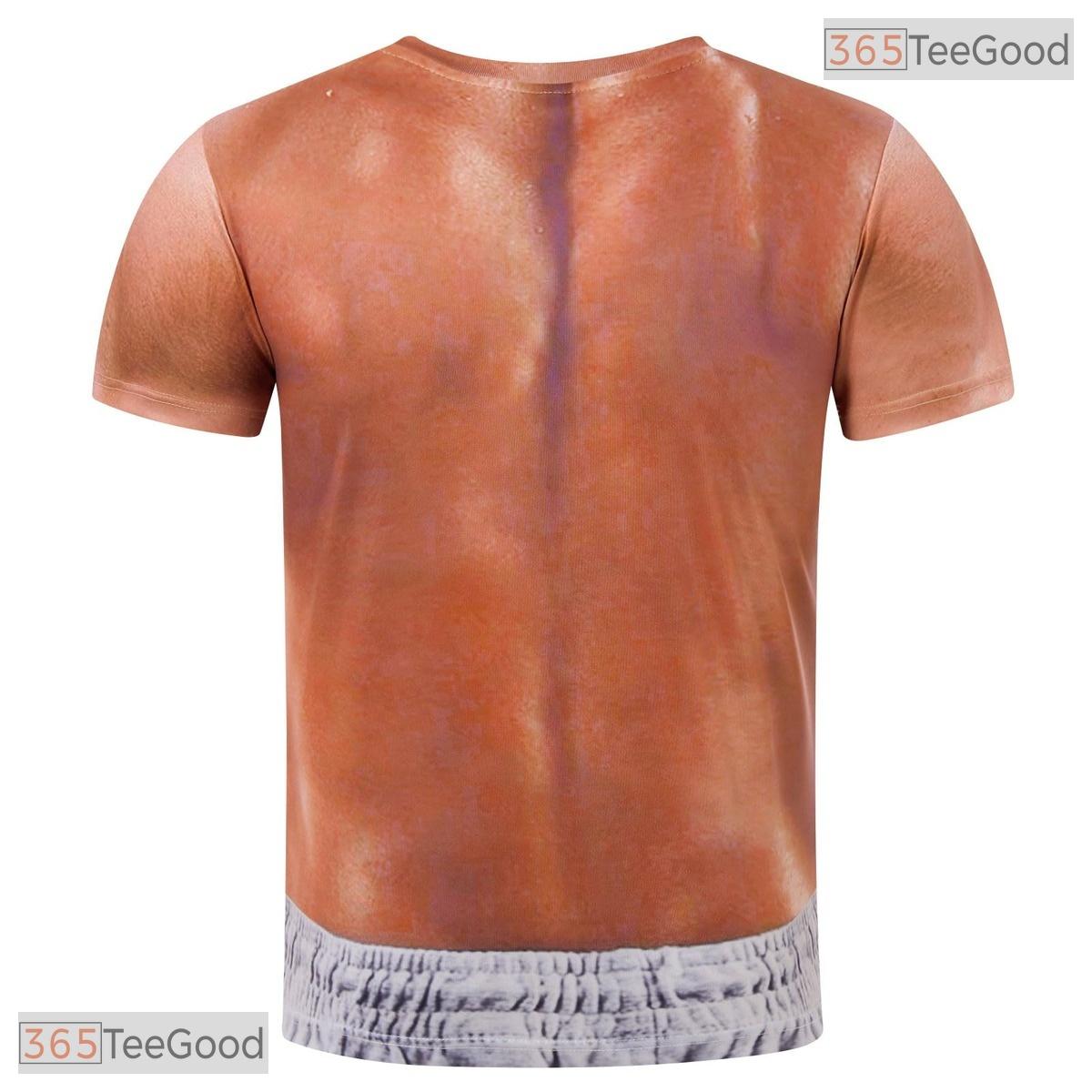 Funny Hairy Chest Muscle Costume Novelty 3D Printed Casual Unisex Tee Shirts