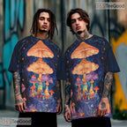 Magical Mushroom Nature Graphic 3D Pattern Printed Casual Unisex T-Shirt Styles