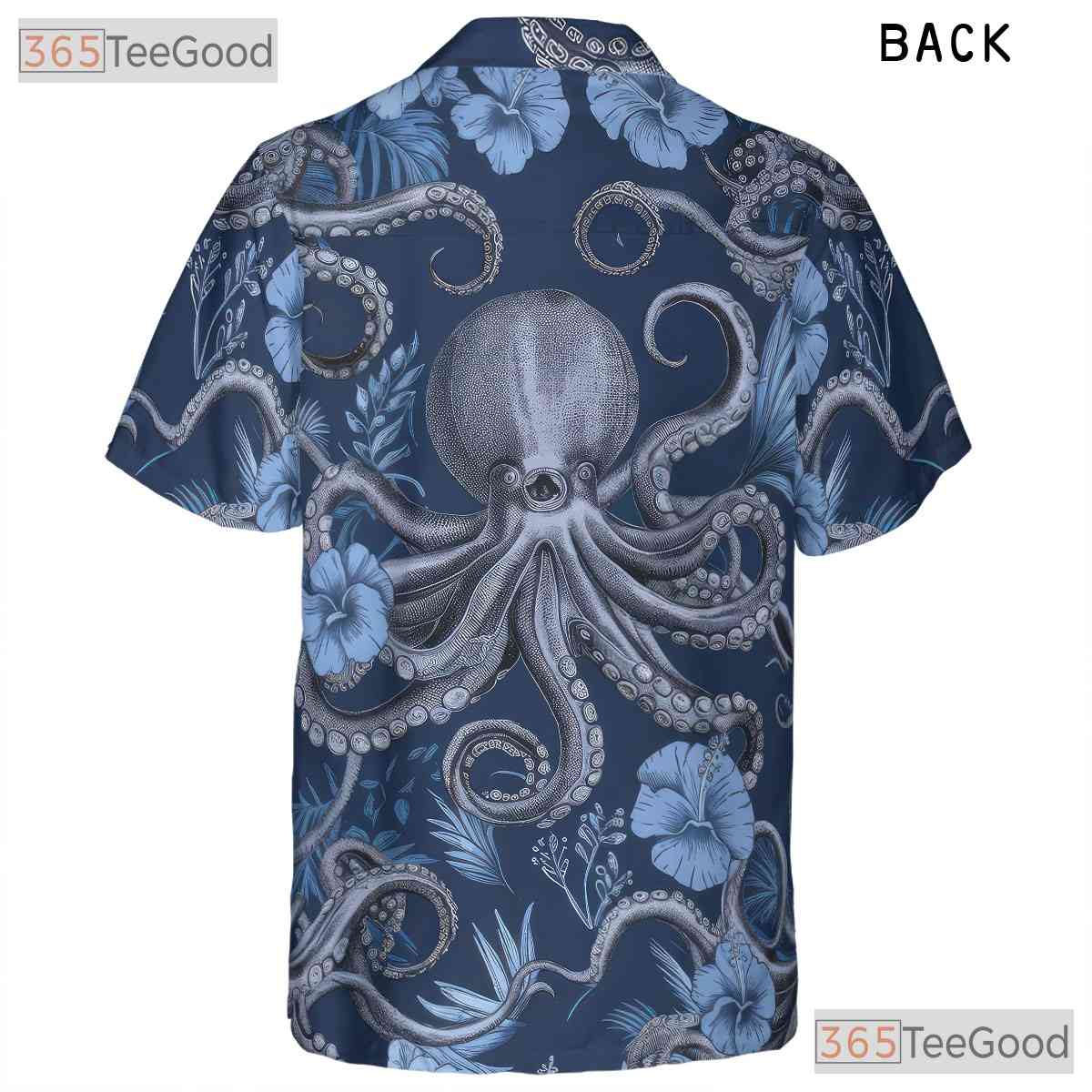 Nautical Octopus Marine Life Hawaiian Shirt Unisex Coastal Summer Wear Tee