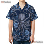 Nautical Octopus Marine Life Hawaiian Shirt Unisex Coastal Summer Wear Tee