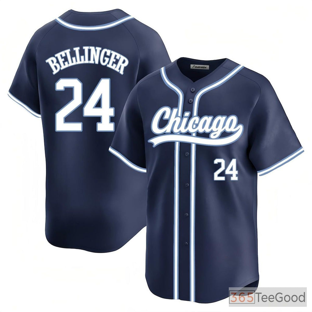 Navy Baseball Jersey Tee - Custom Name, Number & Logo Design for Men & Women