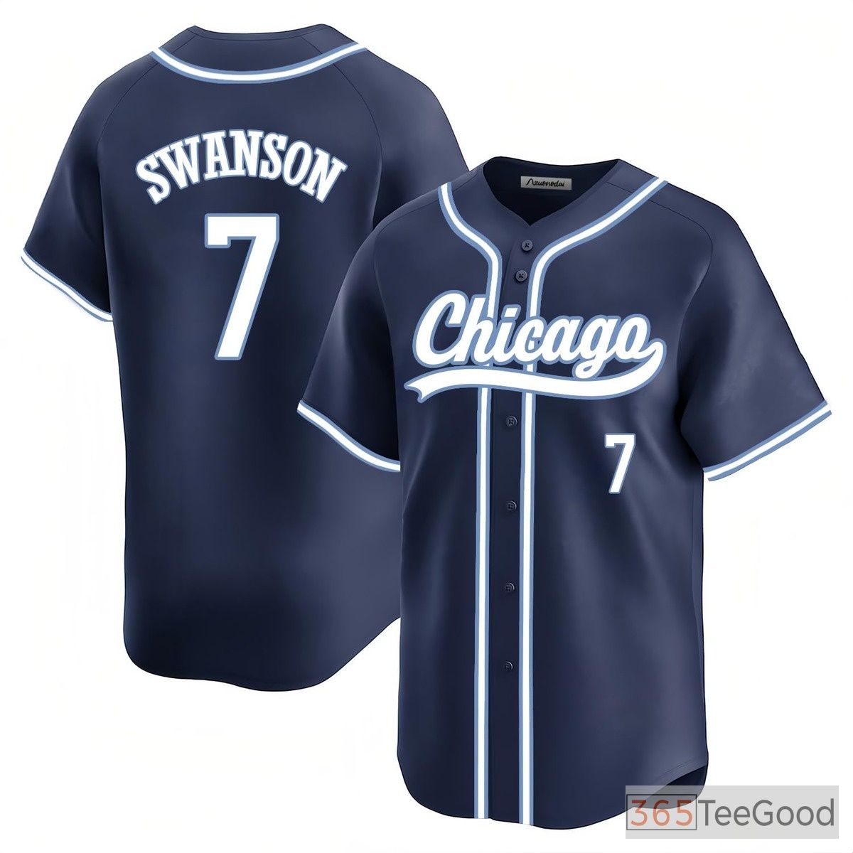 Navy Baseball Jersey Tee for Men & Women - Your Personalized Name, Number, and Logo