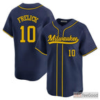 Navy Baseball Jersey Tee for Men & Women - Personalize with Stitched Player Details