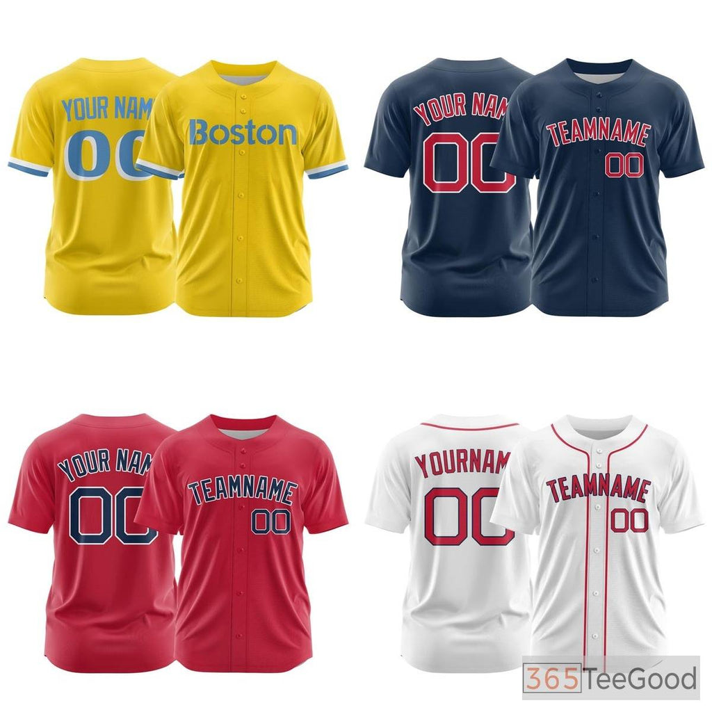 Navy Custom Baseball Jersey Tee Personalized Team Name Number for Men Women