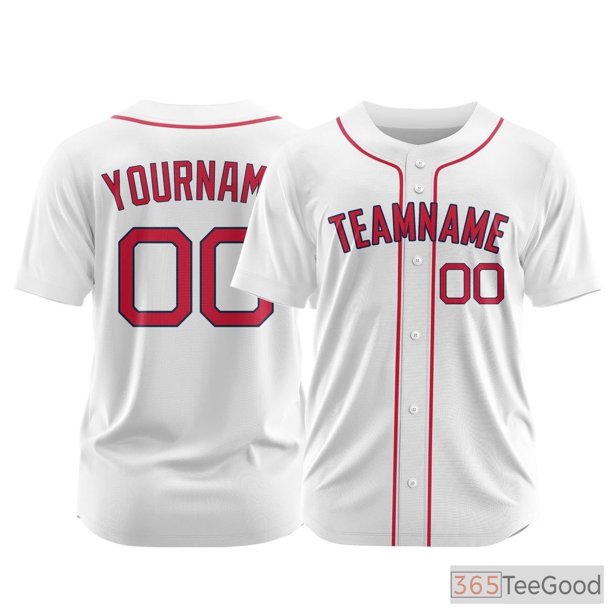 Navy Custom Baseball Jersey Tee Personalized Team Name Number for Men Women