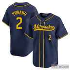 Navy Custom Embroidered Baseball Jersey Tee for Men & Women - Add Your Name & Number