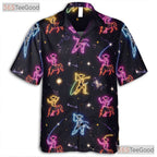 Neon Cowboy Western Hawaiian Tee- Unisex Rodeo Horse Lasso Space Party Top