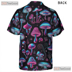 Neon Mushroom Print Hawaiian Shirt Unisex Tropical Summer Top