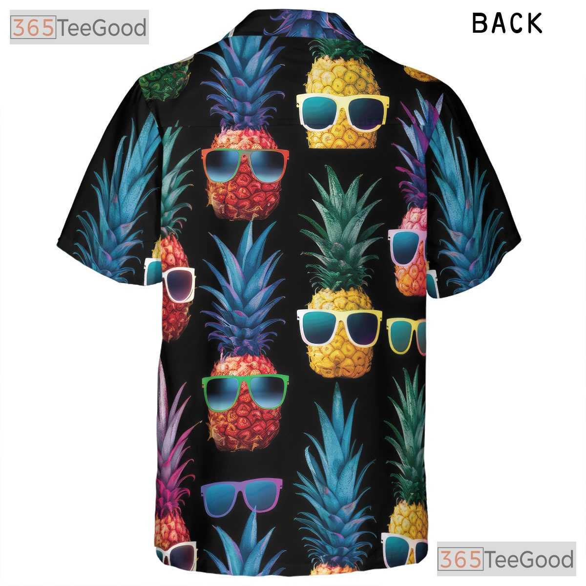 Neon Retro Pineapple Tropical Vibes Aloha Hawaiian Shirt Men Women Summer Top