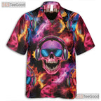 Neon Skeleton Gothic Skull Hawaiian Shirt Unisex Summer Beach Party Outfit
