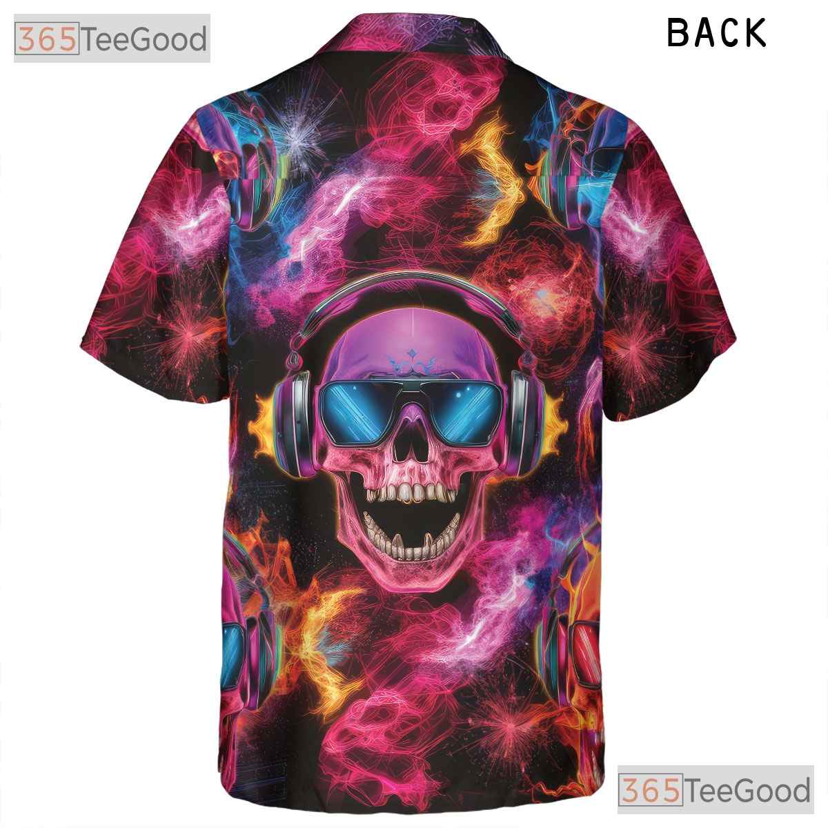 Neon Skeleton Gothic Skull Hawaiian Shirt Unisex Summer Beach Party Outfit