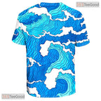 Tropical Ocean Wave Surfing Graphic 3D Printed Casual Unisex Tee Shirt Styles