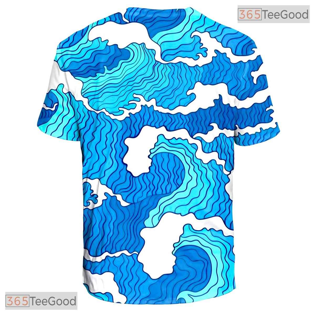 Tropical Ocean Wave Surfing Graphic 3D Printed Casual Unisex Tee Shirt Styles