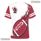 Ohio State White Novelty Graphic 3D Printed Casual Short Sleeve Unisex Tee Shirt